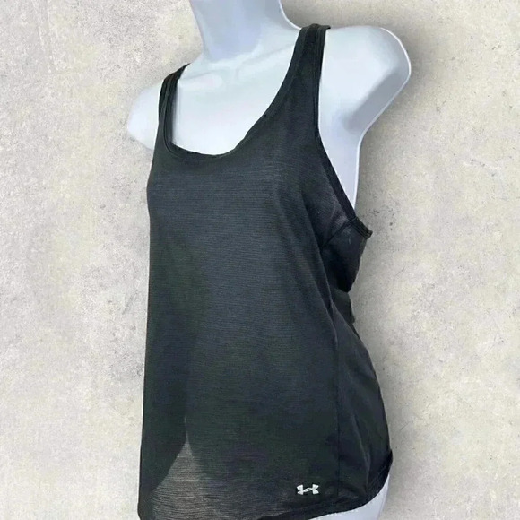 Women's Under Armour running razor back size S black athletic tank - Picture 2 of 10